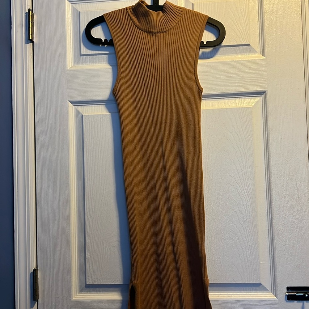 Sweater midi dress. Sleeveless. Turtle neck. Brand new!